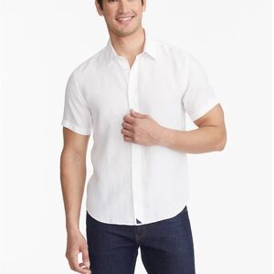 Untuckit Large Wrinkle-Resistant Short-Sleeve Linen Calvano Shirt (Never Worn)